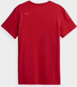 4f Koszulka męska H4Z22-TSM352 Czerwona r.M 2