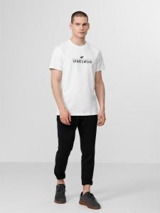 4f Koszulka męska H4Z22-TSM354 Biały r.S 3