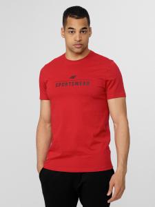 4f Koszulka męska H4Z22-TSM354 Czerwony r.L 3