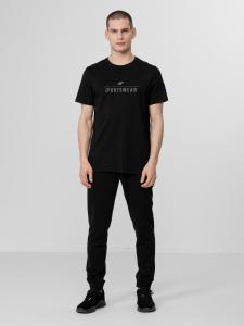 4f Koszulka męska H4Z22-TSM354 Głęboka czerń r.M 4