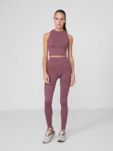 4f Spodnie damskie H4Z22-SPDF012 Burgundowy r. M/L 2