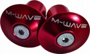 M-Wave Aluminiowe korki na kierownice M-WAVE Czerwone 1