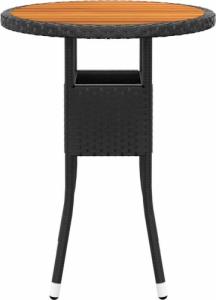 vidaXL vidaXL 3-częściowy zestaw mebli ogrodowych, polirattan, czarny 4