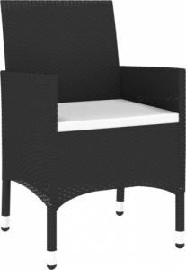 vidaXL vidaXL 3-częściowy zestaw mebli ogrodowych, polirattan, czarny 5