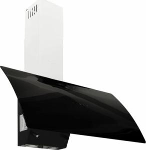 Okap vidaXL vidaXL Ścienny okap kuchenny, 90 cm, stal i hartowane szkło, czarny 4