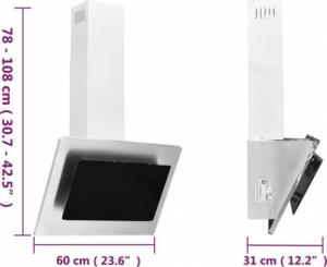 Okap vidaXL vidaXL Okap kuchenny, 60 cm, stal nierdzewna, hartowane szkło, srebrny 10