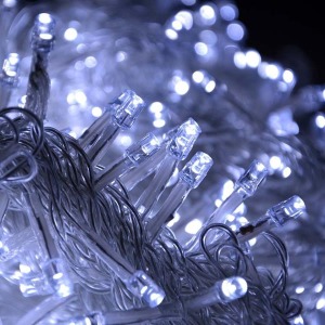 Lampki choinkowe 100 LED białe zimne 2