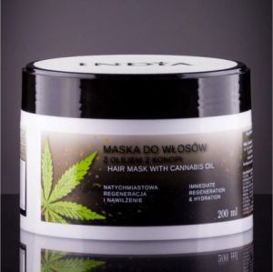 India Cosmetics Maska do włosów z olejem z konopi 200 ml 1