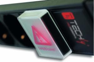 Techly LISTWA ZASILAJĄCA RACK 1U 12x GNIAZDO C13 WTYK C20 DO UPS (23776) 5