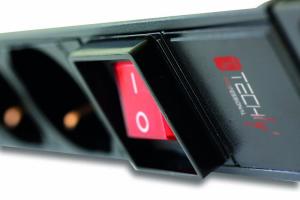 Techly LISTWA ZASILAJĄCA RACK 1U 12x GNIAZDO C13 WTYK C20 DO UPS (23776) 6