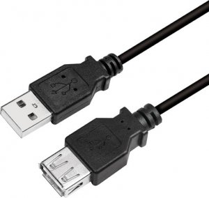 Kabel USB LogiLink USB-A - USB-A 3 m Czarny (CU0011B) 1