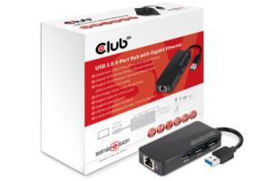 HUB USB Club 3D 1x RJ-45  + 3x USB-A 3.0 (CSV-1430) 2