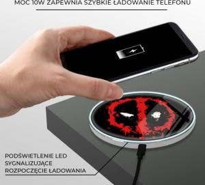 Ładowarka Babaco Deadpool 001 Indukcyjna 2 A (MCHWDPOOL001) 4