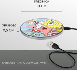 Ładowarka Babaco SpongeBob 002 Indukcyjna 2 A (NCHWSBOB002) 2