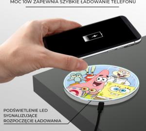 Ładowarka Babaco SpongeBob 002 Indukcyjna 2 A (NCHWSBOB002) 3