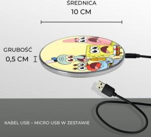 Ładowarka Babaco SpongeBob 008 Indukcyjna 2 A (NCHWSBOB008) 2