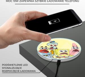 Ładowarka Babaco SpongeBob 008 Indukcyjna 2 A (NCHWSBOB008) 3