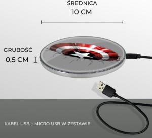 Ładowarka Babaco Kapitan Ameryka 023 Indukcyjna 2 A (MCHWCAPAM001) 2