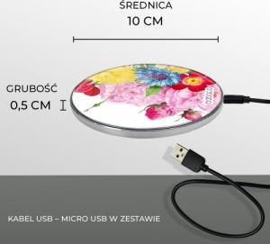 Ładowarka Babaco Kwiaty 056 Indukcyjna 2 A (BCHWFLOW056) 2