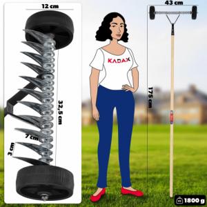 Kadax AERATOR NA KÓŁKACH TRZONEK WERTYKULATOR DO TRAWY 7