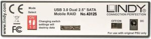 Kieszeń Lindy na dwa dyski 2.5", RAID, USB 3.0 (43125) 2