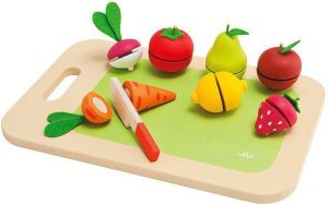 Sevi Drewniana deska do krojenia z owocami i warzywami, 9 el. (82320) 1