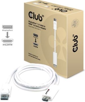 Kabel Club 3D DisplayPort - HDMI 3m biały (CAC-1073) 1