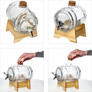 Kadax KADAX Beczułka szklana z kranikiem 1,5L pakiet 2sz 8