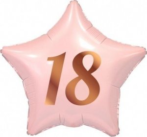 GoDan Balon foliowy B&C 18 gwiazda różowa nadruk różowy 1