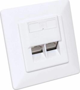 Intellinet Network Solutions Intellinet Gniazdo sieciowe podtynkowe 2x RJ45 Cat6 10G, STP, białe 2