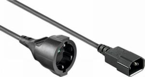 Kabel zasilający Manhattan Manhattan Kabel Adapter Zasilania IEC320 C14 na Schuko F Gniazdo 1.5m 2