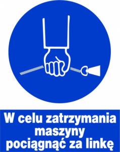 Mój dom Zno-37 W Celu Zatrzymania Maszyny Pociągnąć Linkę 1