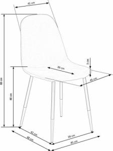Halmar WNĘTRZARSKIE K379 krzesło popielaty (1p=4szt) 4