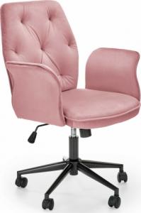 Krzesło biurowe Halmar WNĘTRZARSKIE TULIP fotel różowy 1