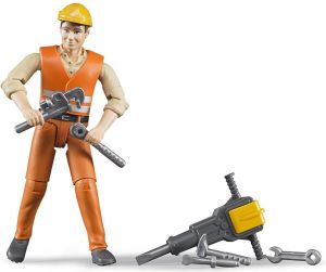 Figurka Bruder bWorld - Robotnik z akcesoriami (60020) 2