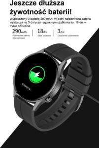 Smartwatch Gino Rossi SW019-3 Czerwony  (SG014C) 14