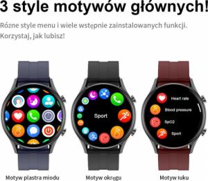 Smartwatch Gino Rossi SW019-3 Czerwony  (SG014C) 5