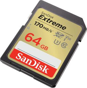 Karta SanDisk Extreme SDXC 64 GB Class 10 UHS-I/U3 V30 (SDSDXV2-064G-GNCIN) 3