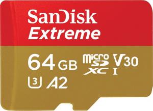 Karta SanDisk Extreme MicroSDXC 64 GB Class 10 UHS-I/U3 A2 V30 (SDSQXAH-064G-GN6AA) 1