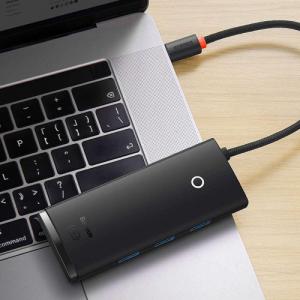 HUB USB Baseus Lite Series 1x USB-C  + 4x USB-A 3.0 (WKQX030001) 5