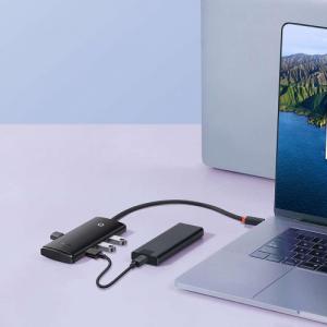 HUB USB Baseus Lite Series 1x USB-C  + 4x USB-A 3.0 (WKQX030001) 7