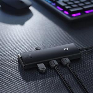 HUB USB Baseus Lite Series 1x USB-C  + 4x USB-A 3.0 (WKQX030001) 8