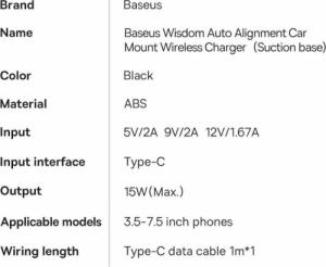 Baseus Uchwyt zaciskowy do samochodu Wisdom 4