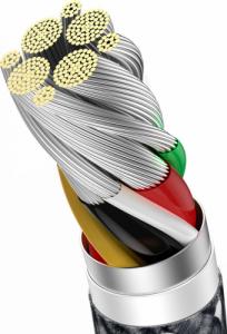 Kabel USB Baseus USB-A - USB-C 1 m Szary (CALD000616) 13