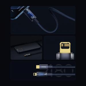 Kabel USB Baseus USB-C - Lightning 1 m Niebieski (CATS000003) 12