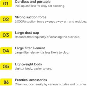 Odkurzacz ręczny Baseus Bezprzewodowy odkurzacz samochodowy Baseus A7 (szary) 3