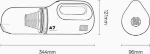 Odkurzacz ręczny Baseus Bezprzewodowy odkurzacz samochodowy Baseus A7 (szary) 6