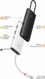 Stacja/replikator Baseus Lite Series USB-C (WKQX050002) 6