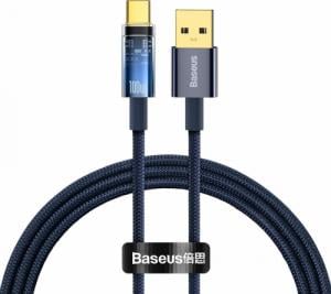 Kabel USB Baseus USB-A - USB-C 1 m Niebieski (CATS000203) 1