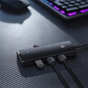 HUB USB Baseus Lite Series 1x USB-C  + 4x USB-A 3.0 (WKQX030101) 7